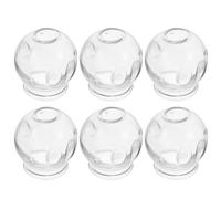 YARNOW 6Pcs Thickened Glass Suction Cups for Cupping Therapy Transparent Chinese Massage for Home Beauty Salon Use with Strong Moisture Adsorption Suitable for Face Body Dry Cupping