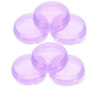 YARNOW 6pcs Travel Pill Organizer Set, Small Plastic Medication Dispenser with 3 Compartments Per Day, Purple Weekly Vitamin Storage Case for Daily Travel and Home Use