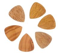 YARNOW 6pcs Unique Guitar Plectrums Guitar Pick Patterns for Beginners for Guitarists Natural Wood Texture Random Color