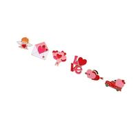 YARNOW 6pcs Valentine's Day Brooch Accessories Alloy Heart Love Letter Cupid Arrow Angel Shape Lapel Pins Romantic Brooches for Women Party Anniversary Occasion Wearing