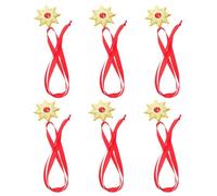 YARNOW 6pcs Vampire Pendant Necklace for Men and Reusable Plastic Halloween Vampire Accessories with Ribbon Realistic Spooky Costume Jewelry and Stage Performances
