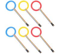 YARNOW 6pcs Walking Rope Leash Set Single Rings in Blue, Red, Yellow Safety Walking Rope for Preschool and Kindergarten Outdoor Activities