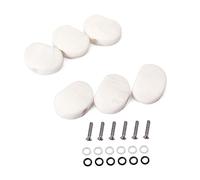 YARNOW 6pcs White Oval 22.5mm Sealed Guitar Tuning Pegs Set with Acrylic Buttons for Electric Guitar Machine Heads Replacement Gc801