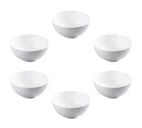 YARNOW 6pcs White Porcelain Rice Bowls for Cereal Serving | Versatile Tableware for Home Cooks, Space-saving Design, Suitable for Rice, Fruit Salad and Vegetables