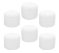 YARNOW 6pcs White Travel Face Cream Jars 3.4oz 100ml Refillable Cosmetic Containers with Dome Lid Compact and Easy Dispensing for Skincare Travel