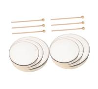 YARNOW 6pcs Wood Frame Hand Drum Set with Sticks Authentic Sound Musical Percussion Instrument for Adults Beginners Interactive Parent Educational for Parties Weddings Birthdays