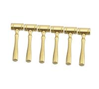 YARNOW 6Pcs Wooden Judge Hammer for Smooth Edges Role Play Playthings for Hand Eye Coordination Training Non Bendable Gold
