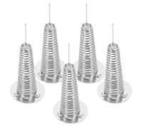 YARNOW 6pcs Wool Felt Doll Display Stand Set Adhesive Silver Needle Base for Car Dashboard Portable Felting Doll Showcase Rack for Collectible Figures