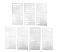 YARNOW 7-Piece Kids Height Growth Chart Ruler Stencil Template 7 Feet Tall Reusable Plastic Measurement Tool for Boys and Girls for Nursery and Bedroom