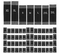 YARNOW 700pcs Permanent Black Polyester Clothing Size Labels for Shirts and Blouses, Easy to Use Garment Sewing Tags with Printing to Help Sort Clothes