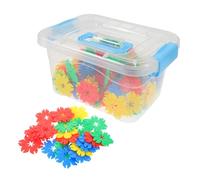 YARNOW 70pcs Set Snowflake Building Blocks Set for Safe Interlocking Plastic Construction for Educational Play Spatial Awareness and Sensory Exploration Activities