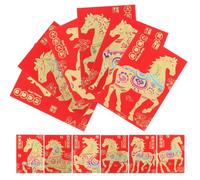 YARNOW 72pcs Year the Horse Red Envelopes with Luxurious Feel and Spacious Design, Elegant Zodiac Paper Money Packets for Spring Festival and Wedding Cash Gifting