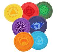 YARNOW 7pcs Embroidered Tibetan Singing Bowl Cushion Buddhist Sound Bowl Pillow Lightweight Decorative Pad for Meditation Yoga Versatile Holder for Various Buddha Sound