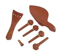 YARNOW 7pcs Jujube Wood Violin Set with Chin Rest Tuning Peg Tailpiece Endpin Durable Violin Parts for Extended Instrument Life and Easy Installation