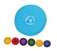 YARNOW 7pcs Nepalese Embroidered Singing Bowl Cushions Tibetan Sound Bowl Pads Polyester Meditation Accessories for Yoga and Buddhist