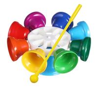 YARNOW 8-Note Metal Hand Bell Musical Toy for Boys and Girls Educational Rhythm Percussion Instrument Suitable for Preschoolers Promotes Early Development and Learning