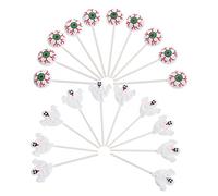 YARNOW 80 pcs Halloween Ghost and Eyeball Resin Cake Toppers Lightweight Spooky Cake Picks for Indoor Outdoor Party Decorations Easy to Insert Festive Cupcake Props