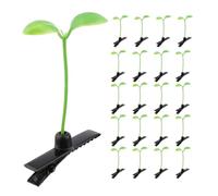 YARNOW 80pcs Bean Sprout Hair Clips for Light Green Plastic and Metal Material Cute and Versatile Hairpins that Do Not Damage Hair for Home and Party Use