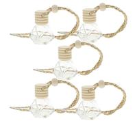 YARNOW 8ml Small Perfume Bottles 5pcs Reusable Glass Aroma Containers Diamond Shape Hanging Car Diffuser Bottles for Automotive Air Freshener Interior Use