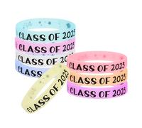 YARNOW 8pcs 8pcs Glow the Dark Graduation Silicone Wristbands | Wear-resistant Silicone, Student and Teacher Use, Graduation Ceremonies, Reunion Gatherings, Versatile Practical Style