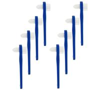 YARNOW 8pcs Blue Denture Cleaning Brush Set with Double-Sided Cleaning and Easy Operation Pp Material Small Portable Denture Brush and Oral Care