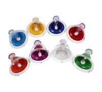 YARNOW 8pcs Cat Paw Shape Hand Bells Set with Assorted Colours, Metal and Plastic Material, Ergonomic Press Design, for Early Childhood Music Education and Home Or School Music Supply