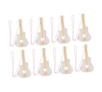 YARNOW 8pcs DIY Unfinished Wood Guitar Cutouts for Natural Wooden Musical Instruments for Crafting Painting and Music Theme Parties Interactive Fun for Family Bonding