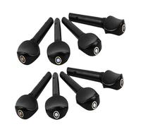 YARNOW 8PCS Ebony Violin Pegs for Restoration Fiddle Tuning Pegs with Fish Eye Inlay Accurate String Adjustment Parts for All Violin Models Maintenance and Repair Accessories