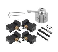 YARNOW 8pcs Fast Change Tool Post Holder for Mini Lathes with Aluminium Alloy Construction and Accurate Positioning, Quick Release Tool Holder Kit for Metalworking Workshop