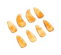 YARNOW 8pcs Guzheng Finger Protectors, Tortoiseshell Molecule Nail Covers, Orange Instrument Picks, Sound, Easy to Use, for Practice and Performance