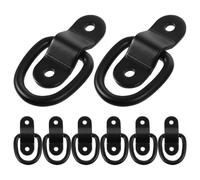 YARNOW 8PCS Heavy Duty D Rings for Trailers, Tie Down Anchors Hooks, Cargo Lashing, Secure Hauling Loads, for Truck Bed, Trailer, Boats, Bolt On Surface Floor Mount, with Screws