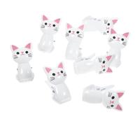 YARNOW 8pcs Kitchen Food Bag Clip Chip Bag Clip Plastic Cat Shape with Workmanship Cute Design Easy to Use for Sealing Snacks and Bread