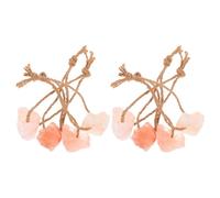 YARNOW 8pcs Pink Himalayan Mineral Salt Blocks Hanging Rope Livestock Salt Lick Brick Attracts Animals Enhances Feeding Efficiency Suitable for Outdoor Grazing and Indoor Environments
