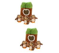 YARNOW 8pcs Plush Dog Squeaky Hide Toy Set Interactive Activity Game for Dogs for Chewing and Training Promotes Healthy Teeth and Reduces Boredom