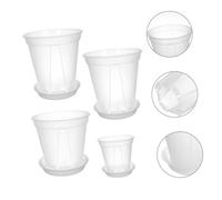 YARNOW 8pcs Transparent Nursery Planter Pots with Root Control Technology Clear Plastic Indoor Succulent and Orchid Plant Containers Breathable Round Garden Pots for Healthy Growth Large