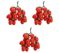 YARNOW 9 Bunches Realistic Artificial Cherry Tomatoes, Fake Fruit for Kitchen Home Decor, Food Photography Props, Lifelike Vine Set