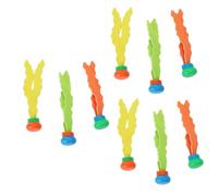 YARNOW 9 pcs Underwater Seaweed Diving for Swimming Training with Upright Tails Pool Games for Parent Outdoor Water Play Orange Yellow Green