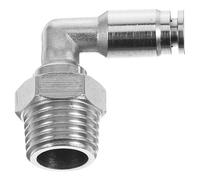 YARNOW 90 Degree Elbow Push to Connect Npt Male Adapter Pneumatic Fitting in Nickel Plating Copper for Secure Connection and Reliable Performance in Pneumatic System and Tight Spaces