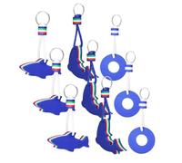 YARNOW 9pcs Cartoon Floating Keychain for Boating Water Sports High Buoyancy Lightweight Key Rings for Pool Surfing Diving Beach Nautical Parties with Dolphin Shark Lifebuoy Designs