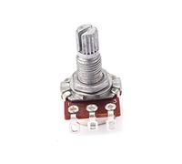 YARNOW A25k Guitar Potentiometers with 18mm Long Shaft for Volume and Tone Control, Chrome Material, Portable Installation Replacement for Electric and Bass Guitars