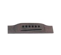 YARNOW Acoustic Guitar Bridge Go208 with Bone Slotted Saddle 6-string Rosewood Material, Precisely Shaped and Pre-drilled for Folk Guitar Performance and DIY Replacement Parts