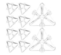 YARNOW Acrylic Display Case Corner Connectors for Secure Connection 12pcs Triangle Brackets and High Transparency , Suitable for Bookcase and Cabinet Use in Homes and Exhibitions