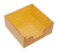 YARNOW Acrylic Notepad Dispenser Organizer: Glitter Pads Memo Holder for School Classroom - 3.9x3.9in Office Desk Organizer Aesthetic Supplies, Golden