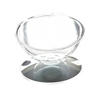 YARNOW Acrylic Raised Pet Bowl for Cats with Slant Design and Good Stability, White Single Piece Cat Feeding Bowl for Neck Protection in Pet Supply