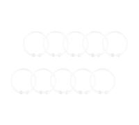 YARNOW Acrylic Shower Curtain with Excellent Durability and Flexibility 10pcs for Bathroom round Circular Shape, Pleated Style Hooks Suitable for Window Curtain and Shower Drape