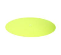YARNOW Acrylic Turntable Mat for Vinyl Record Players Fluorescent Yellow Vibration Dampening Record Platter Slipmat