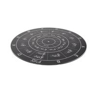 YARNOW Acrylic Vinyl Record Mat Turntable Platter Circle of Fifths Design Static Tone Pattern Mat for Enhanced Sound at Home Parties Studio