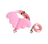 YARNOW Adjustable Pink Angel Wing Pet Harness for Cats and Dogs with Easy off Design, Polyester Material, for Hot Summer Walks and Training Leash