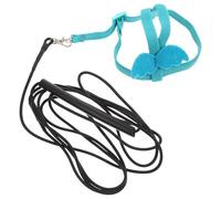 YARNOW Adjustable Wear-resistant Parrot Harness Leash Rope, Lightweight Portable Parakeet Flight Strap with Blue Strap for Outdoor Training and Bird Walking