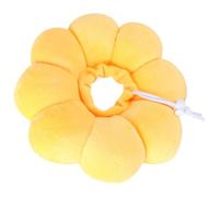 YARNOW Adjustable Yellow Cotton Cat Collar Flower Shape Soft Surgery Cone Anti-licking and Anti-scratching for Cats and Dogs